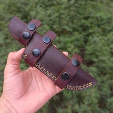 Knife Leather Sheath Vertical nd  Horizontal Carry for 4 to 5 inch Fixed Blade