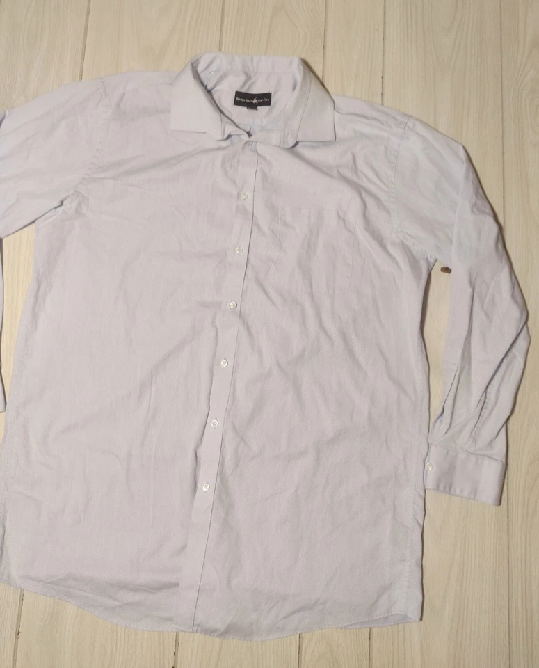 Camisa Polo Club Beverly Hills Para Hombres XL Azul Claro Manga Larga Botón Foto 3 de 4