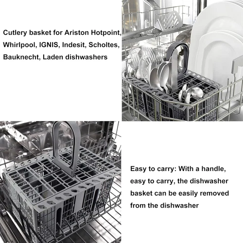 NEW Premium Quality Dishwasher Cutlery Basket Tray For Hotpoint Indesit - Grey - Picture 7 of 10