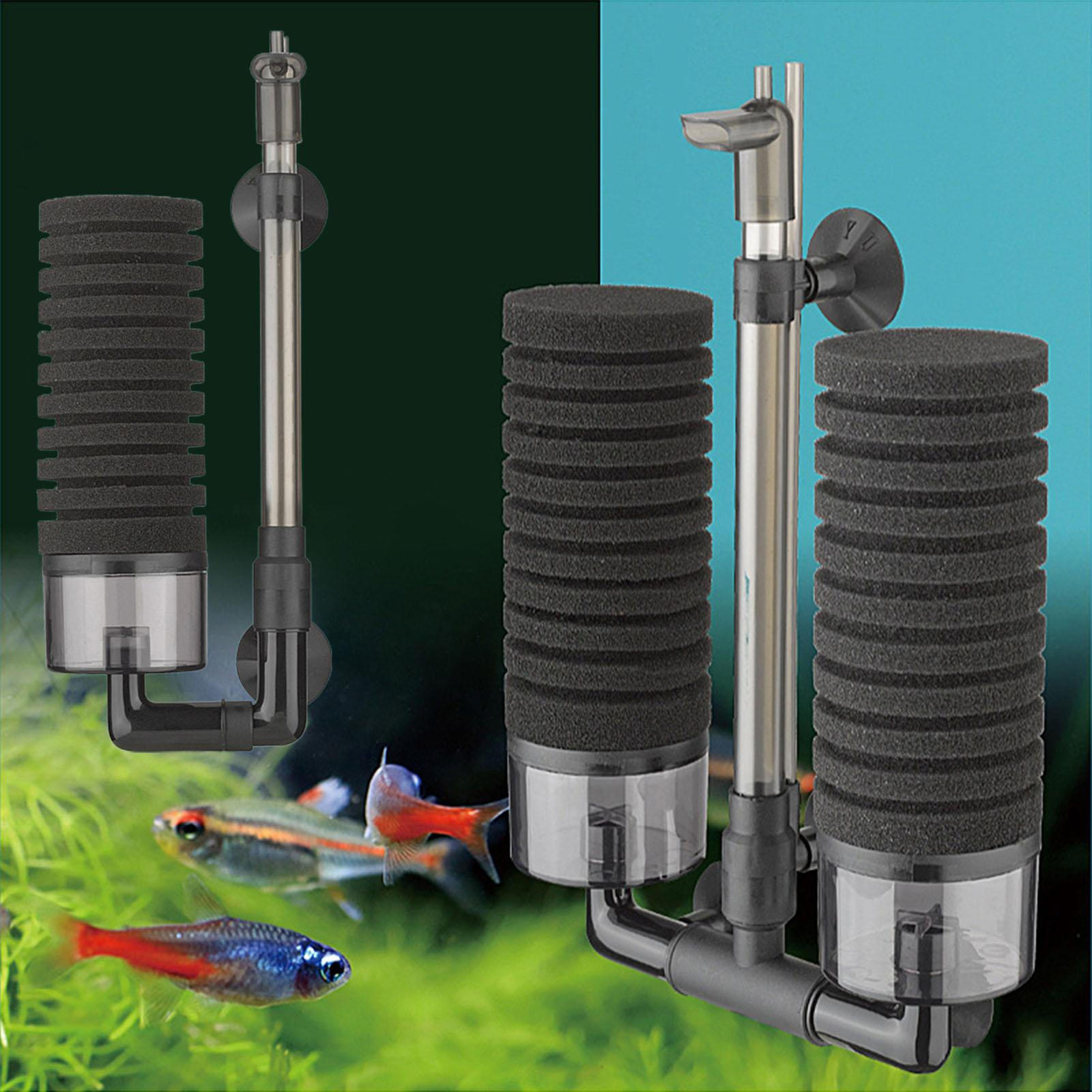 Fish Tank Air Pump Bio Filter Sponge Filter Aquarium Water Cleaning Filtration