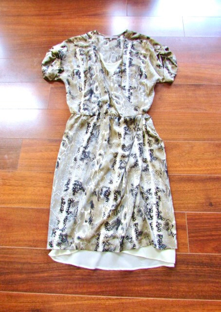HEED ~ Sz Small ~ Python Snake Print Surplice Wra… - image 2