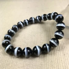 10MM Rare Collection Natural First Line Pharmacist Agate Jade Beads Bracele 8"