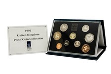 1992 ROYAL MINT UNITED KINGDOM PROOF COIN COLLECTION - BLUE WITH COA