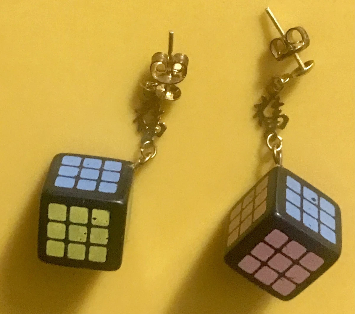 Rubik's shop cube earrings