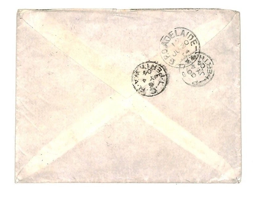 Cubierta de Australia del Sur *LGR / PERTH* CDS Ferrocarril Ligero? Squared Circle 1904 W597 Foto 2 de 4