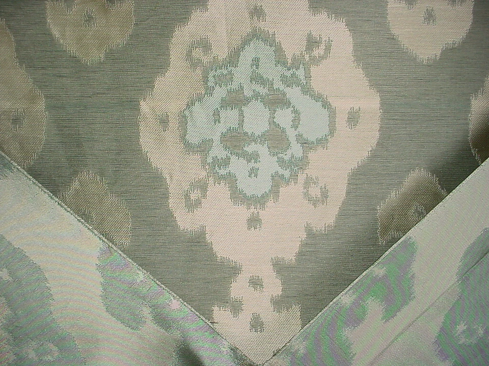 2-1/4Y Scalamandre HB 1760IZMI Izmir Twilight Silk Linen Ikat Upholstery Fabric - Image 4 of 4
