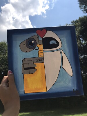 Wall-E and Eve canvas painting| 10x10 | Brand new | Disney themed |