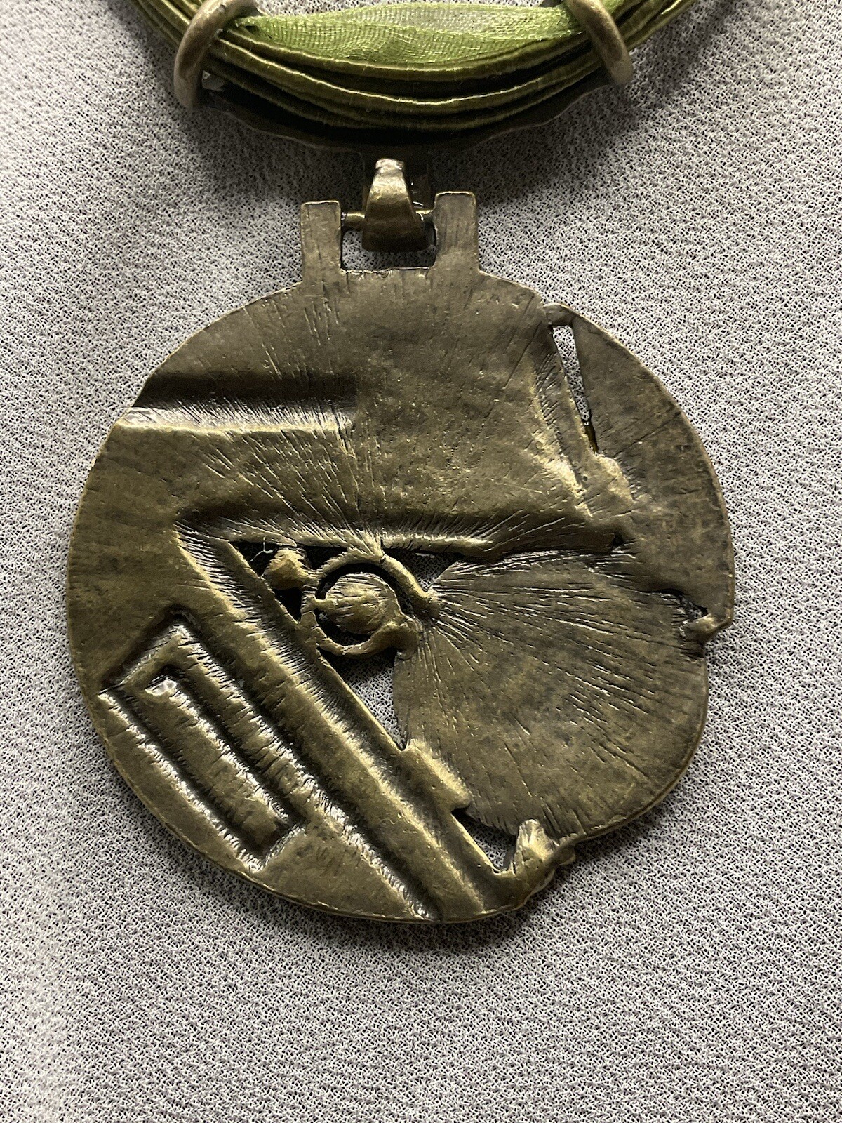 Vintage Statement Aztec Looking Medallion Necklac… - image 6