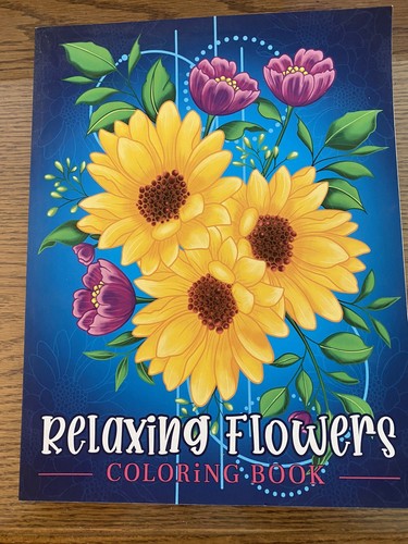 Flower Theme Coloring Books (Adult Coloring) - Paperback 2 NEW - Picture 2 of 11