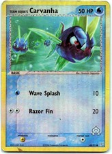 Team Aqua's Carvanha - Common Team Magma vs Team Aqua MA Water Reverse Holo 48/9 on eBay