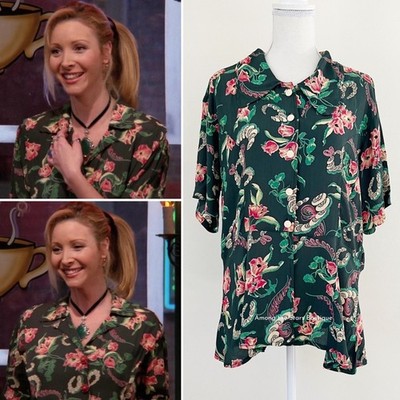Super Rare 80s Vintage Top With Same Print as Dress ASO Phoebe Buffay in Friends