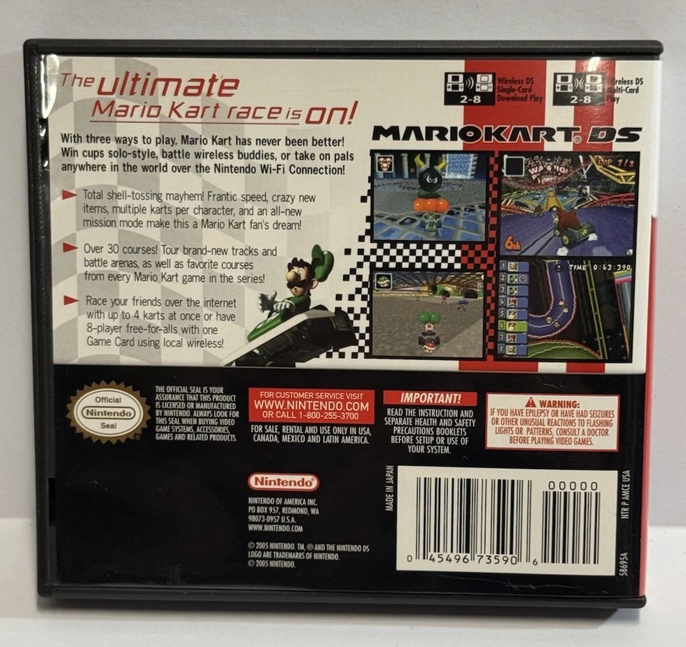 Mario Kart Nintendo DS NEW NOT SEALED - CIB - RARE - SUPERIOR CONDITION - Image 2 of 4