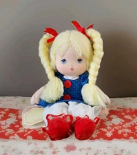 Vintage 1984 Applause Piroette Cloth 13" Doll "Flirty Gerty" Blonde Braided Hair