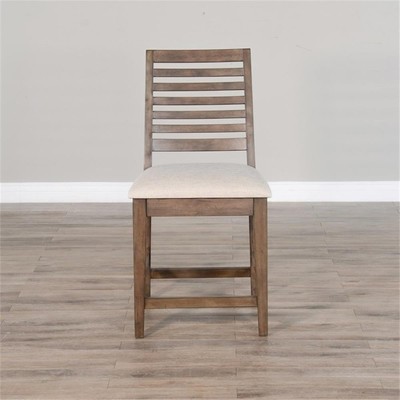 Sunny Designs Counter Height 24'' Barstool w/Cushion Seat in Buckskin (Set of 2)