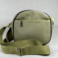 Lacoste PVC Crossbody Shoulder Bag Adjustable Green Minimal Sport
