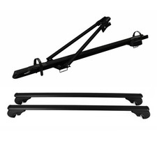 Bike Rack Carrier Roof Racks Set For Bmw X5 E70 2007-2013 Aluminium Black 3pcs