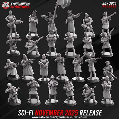 KYOUSHUNEKO MINIATURES Heroine Daughters of the Soviet Union - 28mm Weird War - Konflikt 47 compatible