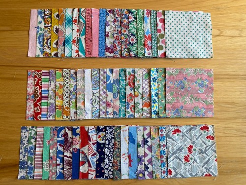 Vintage Feedsack and pre 1960s 36” Fabric Charms #501