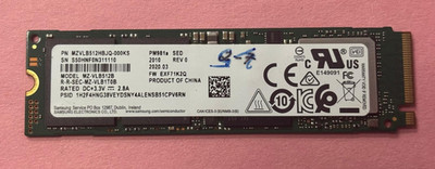  SAMSUNG 512GB SSD SOLID STATE DRIVE MZ-VLB512B *HEALTH REPORT IN THE IMAGES*
