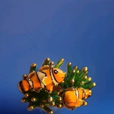 Good After Nine Clownfish Sea Anemone Ring Size 6 Handcrafted Fun Statement 