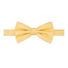Men's Woven Subtle Mini Squares Adjustable Pre-Tied Banded Bow Tie Honey