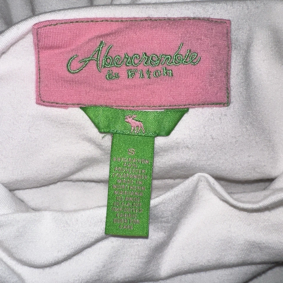 De Colección Años 90 Y2K Abercrombie & Fitch Plegable Volantes Micro Mini Falda Pequeña Coqueta Foto 4 de 4