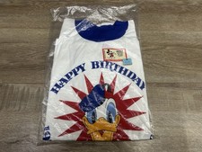 Vintage 1984 Walt Disney Prods Donald Duck Happy Birthday Ringer T-Shirt M New