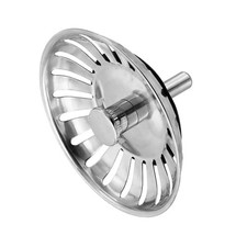 Stainless Steel Sink Strainer Stopper Plug for 83mm Waste R1165