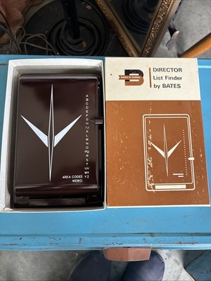Vintage Bates  Director Index List Finder - Dark Brown in Box.. *New Old Stock