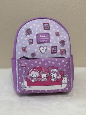 Loungefly Sanrio  My Melody Kuromi My Sweet Piano Sleepover Backpack NWT