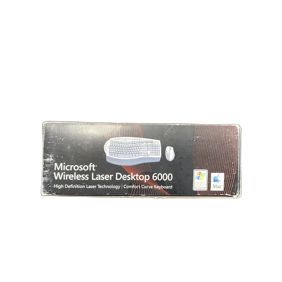 Microsoft Wireless Laser Desktop 6000 Keyboard & Mouse - NEW OPEN BOX - Image 4 of 4