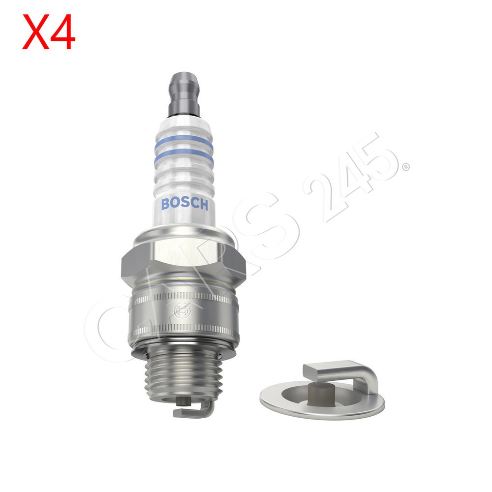 BOSCH Spark Plug x4 Petrol For VAUXHALL Diplomat B 5.4L 1969-1978
