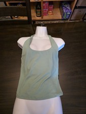 Camiseta sin mangas Wicked Weasel Halter en verde salvia claro nueva sin etiquetas
