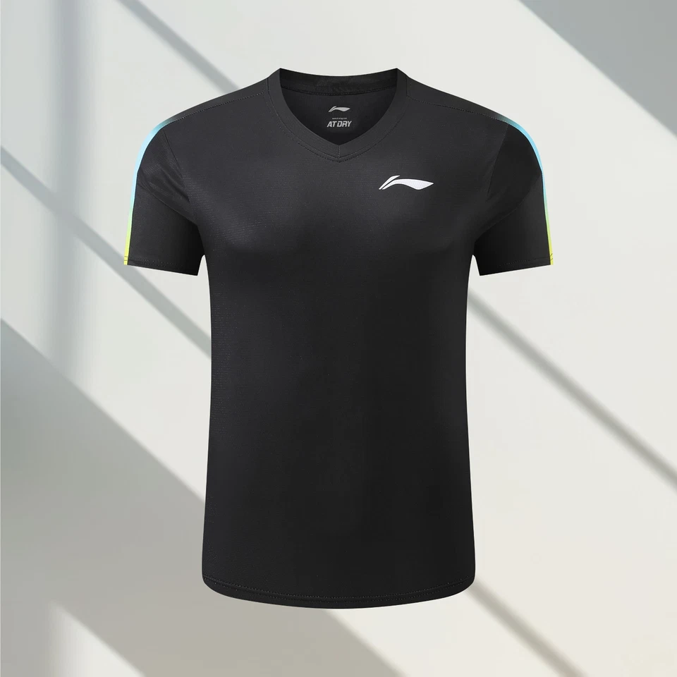2025 New Li-Ning Men's Sports Tops Badminton Clothes table tennis T-Shirts - Image 3 of 4