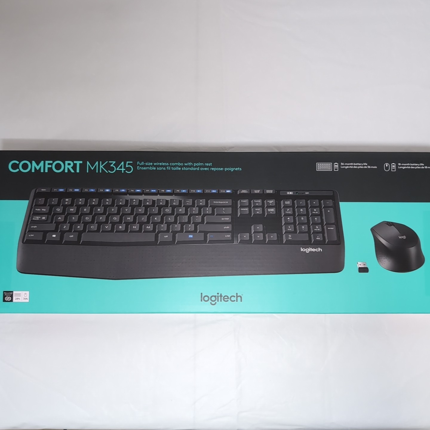 Logitech MK345 Comfort Wireless Keyboard and Mouse Combo 