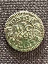 17th Cen Lincolnshire Market Rasen William Chapman Halfpenny Trade Token W 204