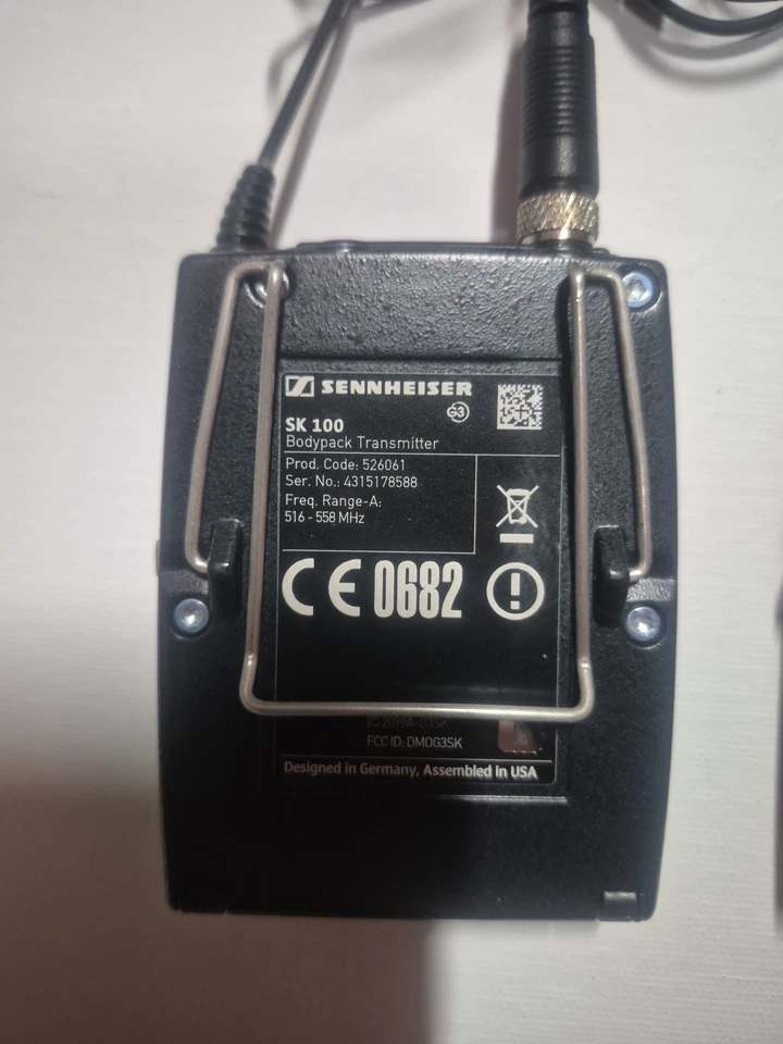 Sennheiser EW100 G3 ENG Kit, EK100 Receiver w/ XLR & SK100 Bodypack +Mic |G Band - Image 3 of 4