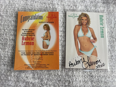 BENCHWARMER Serie 2 - 2002 - Original Autogrammkarte - Aubrie Lemon