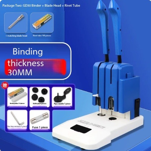 220V GD30 Voucher Binding Machine Archive Accounting Rivet Punching Machine - Foto 12 di 12
