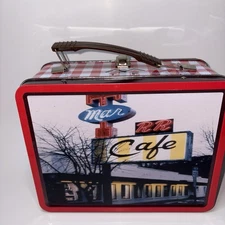 Rare Twin Peaks David Lynch Metal Lunchbox RR Diner 2017 Big Bang Pow 8.5”x7”x4”