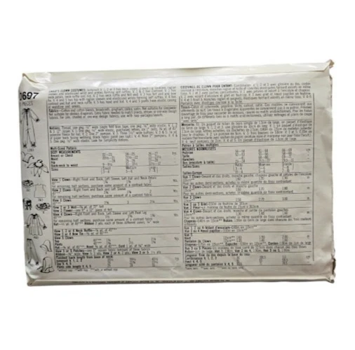  MCCALLS Crafts 6499 Sewing Pattern Dainty Dolls 23" CLOTHING PLUSH VTG UNCUT - Image 2 of 2