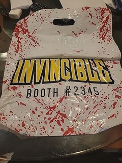 Invincible Blood Splatter Plastic Bag From NYCC 2025