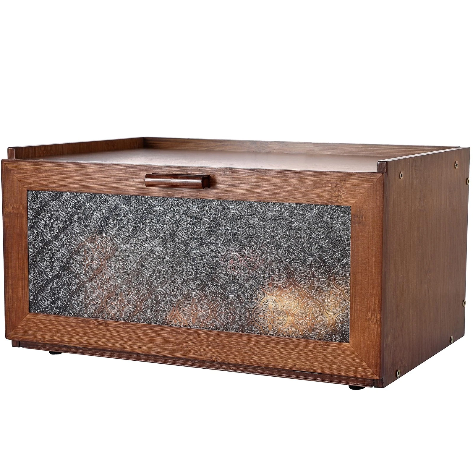 Vintage Bread for Kitchen Countertop - Brown Bread Storage Breadbox