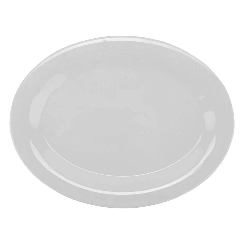 G.E.T. OP-950-DW Melamine Oval Serving Platter / Dinner Plate, 9.75" x 7.25",... - Image 2 of 3