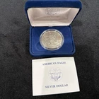 🔥 Silver Eagle 1987 Pristine AU Condition, Second Year, Key Date, w/ Box COA
