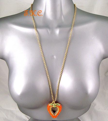 Debenhams Placcato Oro Chic Kitsch Fragola Ciondolo Collana con / - Imagen 18 de 21