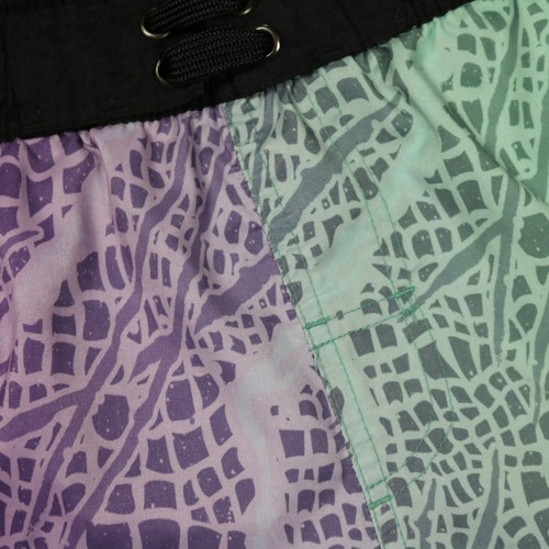 Jurassic Park Dinosaur T-Rex Swim Trunks Hidden Drawstring Purple Green Black M - Picture 4 of 18