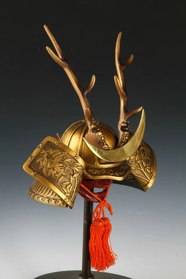 Casco samurai japonés tamaño mediano -Shikanosuke Kabuto con máscara - Tsushima Foto 4 de 4