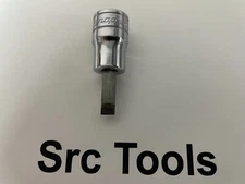 Snap-on Tools USA MINT 3/8 Drive 1/4 Flat Tip Standard Chrome Socket Driver F42E