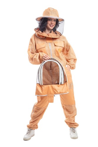 Three Layer Beekeeping Ventilated Suit with Round + Fencing Veil in Seven Color - Picture 43 of 53